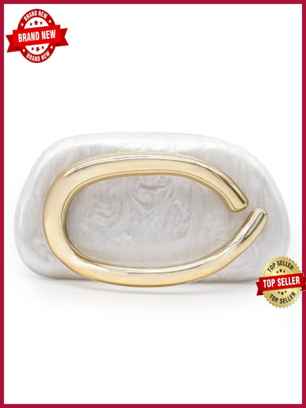 PU Leather Wedding Guest Clutch with Metal Chain Crossbody Bag